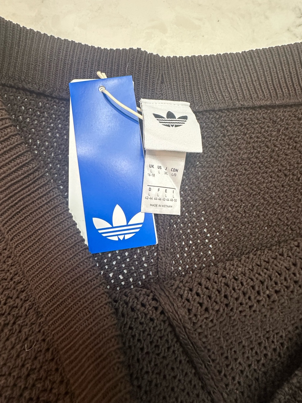 adidas Black Mesh Athletic Shorts with White Trim - Picture 3 of 8